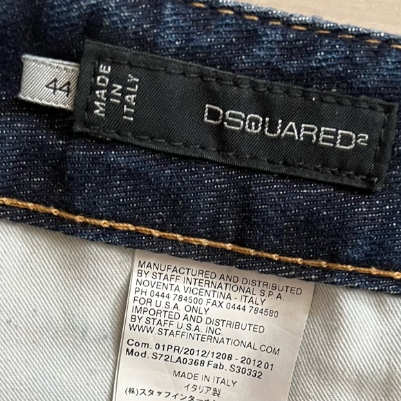 Dsquared2 Cropped Straight Leg Jeans, Size 8 - Picture 5 of 7
